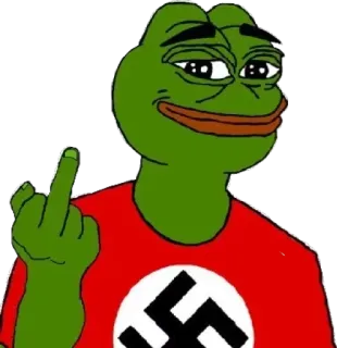 🐸 佩佩蛙, 冒犯, 表情包, 贴纸, 中指, 仇恨符号 telegram sticker