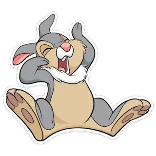 😴 Thumper Bambi disney, dessin animé, animal, lapin, lapin telegram sticker