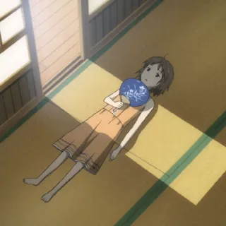 😥 Anime, Garota, Fã, Deitada, Tatami telegram sticker