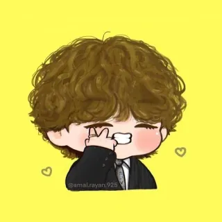 🌟 amal.rayan.925 귀여운, 만화, 그림, 미술, 치비 telegram sticker