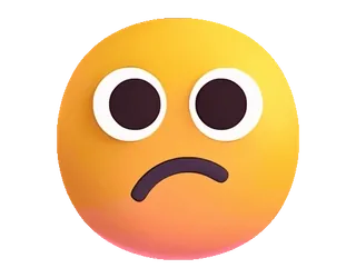 😕 อีโมจิ, เศร้า, ไม่มีความสุข, ความรู้สึก, อารมณ์ telegram sticker