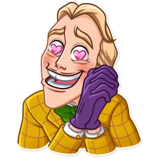 😍 amor, desenho animado, personagem, emoji, afeição, sorrindo, olhos telegram sticker