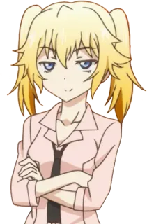 😏 Raphiel Shiraha Ainsworth Gabriel DropOut Anime, Manga, Personaje, Rubia, Chica, Raphael, Gabriel DropOut telegram sticker
