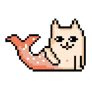 Pixel cat telegram stickers
