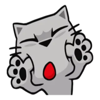 😝 cat, cartoon, funny, animal, cute, sticker telegram sticker