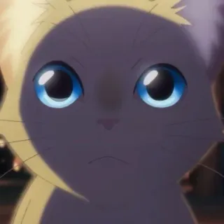 🎗 кот, котенок, аниме, милый, животное telegram sticker