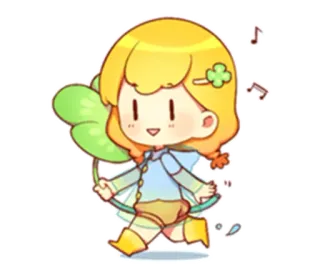 Little clover_Eng telegram stickers