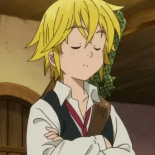 😯 Meliodas Seven Deadly Sins アニメ, キャラクター, メリオダス, 七つの大罪, マンガ telegram sticker
