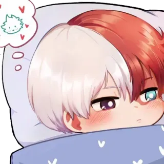 😴 Shoto Todoroki My Hero Academia Anime, Chibi, Tidur, Lucu, Todoroki, My Hero Academia whatsapp sticker