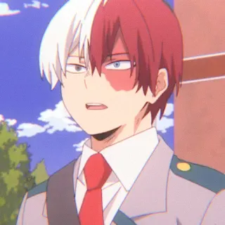 🌷 Shoto Todoroki My Hero Academia Anime, My Hero Academia, Shoto Todoroki, Pahlawan, Manga, Quirk, Api, Es telegram sticker