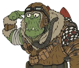 👉 Орк, Warhammer, Пилот, Ракета, Мрачная Тьма telegram sticker
