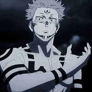 🌟 Ryomen Sukuna Jujutsu Kaisen Anime, Manga, Verflucht, Geist, Bösewicht telegram sticker
