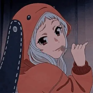 🩸 Ririka Momobami Kakegurui anime, manga, character, ririka momobami, kakegurui, lollipop telegram sticker