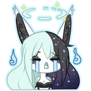 😭 Anime, Triste, Llorando, Ilustración, Lindo, Chibi whatsapp sticker