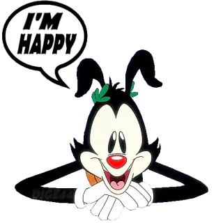 😃 I'M HAPPY happy, cartoon, expression, joyful, positive, cheerful telegram sticker