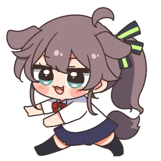 🏃‍♀️ anime, kawaii, sticker, cartoon, chibi, cute telegram sticker