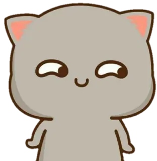😏 gato, lindo, dibujos animados, pegatina telegram sticker