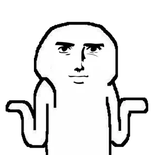 💋 Meme, Encogimiento de hombros, Internet, Expresión, Actitud telegram sticker