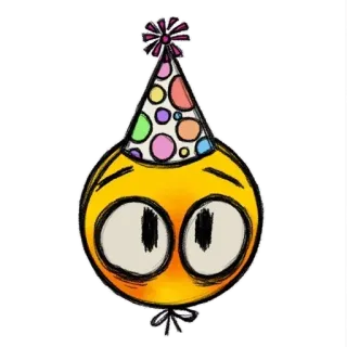🥳 Emoji, Ulang Tahun, Pesta, Balon, Sedih, Ilustrasi telegram sticker