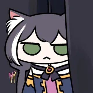 ❤️ anime, cat, manga, kawaii, cartoon, illustration telegram sticker