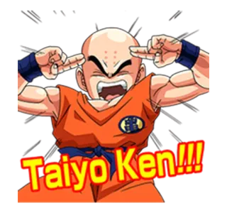 😣 Krillin Dragon Ball Taiyo Ken!!! Anime, Manga, Dragon Ball, Krillin, Taiyo Ken, Artes Marciales telegram sticker