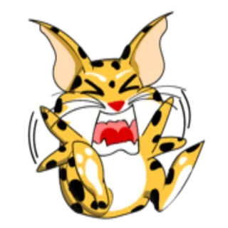 😫 kartun, binatang, lucu, kocak, kucing, stiker telegram sticker
