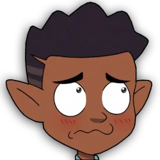 😳 만화, 표정, 당황, 얼굴 붉힘 telegram sticker