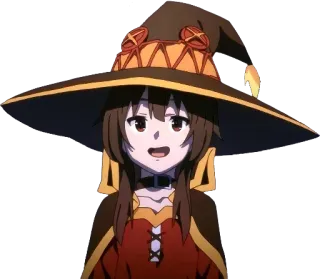 😌 Megumin Konosuba 动漫, 法师, 巫师, 女孩, 为美好的世界献上祝福！ telegram sticker