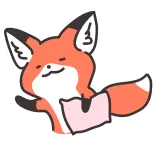 😴 лиса, животное, чтение, мультфильм, милый telegram sticker