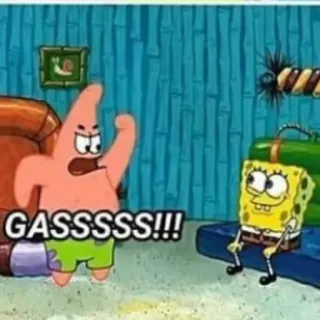 👌 Spongebob Squarepants GASSSSS!!! spongebob, patrick, kartun, nickelodeon whatsapp sticker