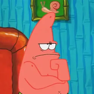 😑 Patrick Star Spongebob Squarepants patrick, starfish, spongebob, cartoon, funny, nickelodeon telegram sticker