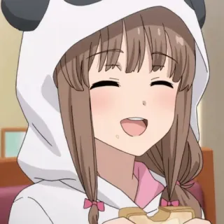 🍪 Anime, Fille, Panda, Mignon, Sandwich telegram sticker