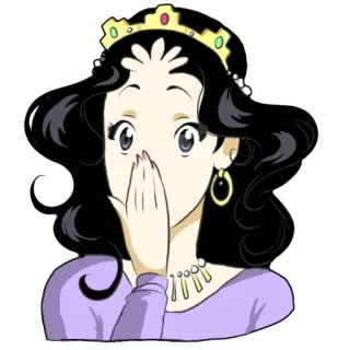 😱 princesa, rainha, desenho animado, mulher, surpresa, chocado/a telegram sticker