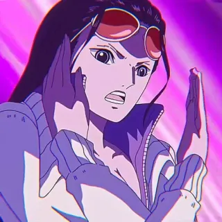 📚 Nico Robin One Piece anime, One Piece, Nico Robin, manga, cartoon whatsapp sticker