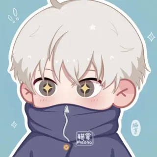 ©️ 猫拿 アニメ, ちび, 漫画, 可愛い whatsapp sticker