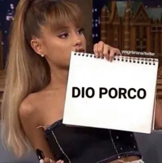 🐷 DIO PORCO Meme, Italiano, Ofensivo, Expresión whatsapp sticker