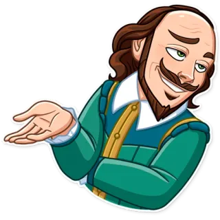 😏 Shakespeare Shakespeare, Autor, Dramaturgo, Literatura, Personaje, Figura histórica telegram sticker