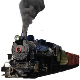 😎 Treno, Locomotiva, Vapore, Ferrovia, Trasporto telegram sticker