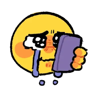 😭 Emoji, Sedih, Menangis, Perangkat digital, Kartun, Ilustrasi telegram sticker