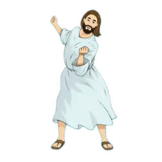 😇 Jesus Jesús, Baile, Dibujos animados, Religión telegram sticker