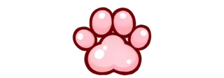 🐱 łapa, zwierzę, słodki, kot, pies, zwierzę domowe, stopa, odcisk telegram sticker