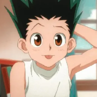😋 Gon Freecss Hunter x Hunter anime, boy, cartoon, gon, hunter x hunter, character telegram sticker