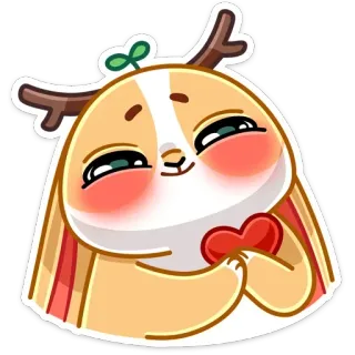 ❤️ süß, tier, herz, liebe, kawaii, entzückend, cartoon telegram sticker