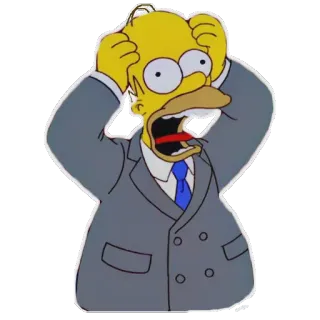 😨 Homer Simpson The Simpsons Homer Simpson, Simpsons, cartoon, shocked, funny, sticker telegram sticker