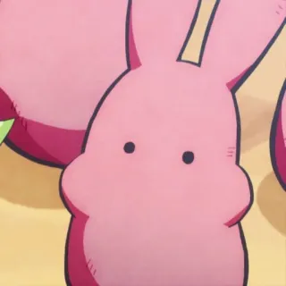 🍡 coelho, rosa, fofo, anime, personagem whatsapp sticker