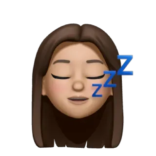 ❤️ sono, dormindo, zzz, emoji, cansado, desenho animado whatsapp sticker