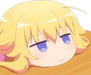 😒 애니메이션, 캐릭터, 귀여운, 치비, 지루한 telegram sticker