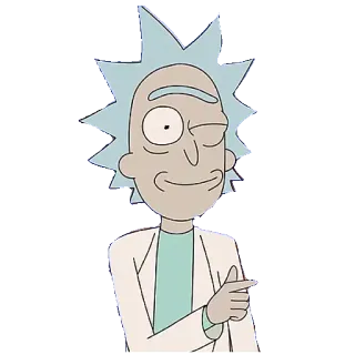 😉 Rick Sanchez Rick and Morty rick y morty, dibujos animados, adult swim, rick sanchez, animación, ciencia ficción telegram sticker