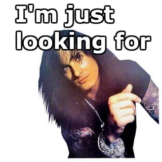 🚀 I'm just looking for nikki sixx, motley crue, regarder, montrer du doigt telegram sticker