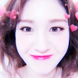 ☁️ face, woman, hearts, smile, portrait telegram sticker
